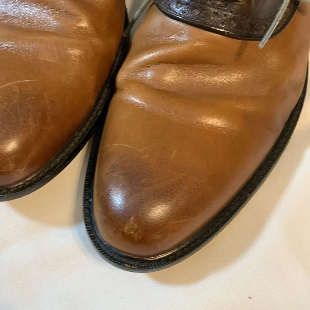 Aston Grey Ashbery Suze 12 two-tone brown/tan oxfords